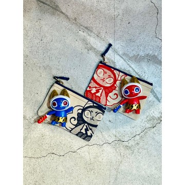 Badmeaw With Pouch Set of 2 (Red & Blue)